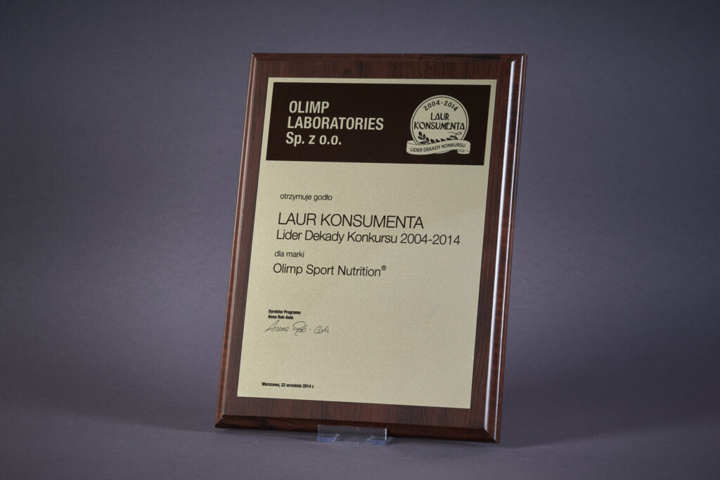 Laur Konsumenta Lider Dekady Konkursu 2004-2014r.